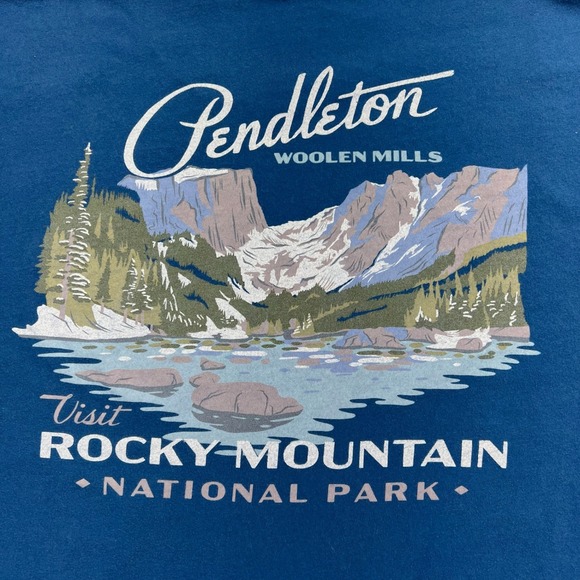 Pendleton Other - Pendleton Rocky Mountain National Park T-Shirt Mens XXL Blue Graphic Cotton Tee